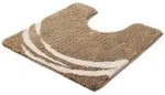 Kleine Wolke Badteppich Mystic WC Vorleger 55x55 cm | taupe - beige