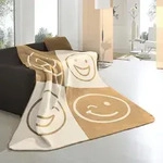 Biederlack Wohndecke Cotton Home Happy Faces 150x200 cm | camel - beige