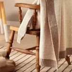 Biederlack Wohndecke Lovely & Sweet Wool Knit nature 75x100 cm - beige;braun