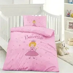 Optidream Renforc&eacute; Kinderbettw&auml;sche Prinzessin 100x135 cm + 40x60 cm - pink