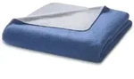 Biederlack Wohndecke Recover Doubleface 150x200 cm | blue-silver - blau
