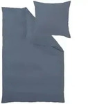 Curt Bauer Uni Mako-Satin Bettw&auml;sche 135x200 cm + 80x80 cm | denim - blau