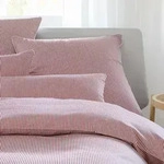 elegante Mako-Satin Bettw&auml;sche Hamburger Streifen 155x220 cm + 80x80 cm |...