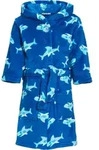 Playshoes Kinder Fleece Bademantel Hai blau 134/140 - blau