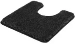 Kleine Wolke Badteppich Relax WC Vorleger 55x55 cm | schwarz - schwarz