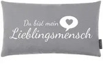 Magma Dekokissen Lieblingsmensch grau 30x50 cm - grau