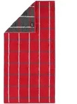 Caw&ouml; Handt&uuml;cher Noblesse Square Karo 1079 Handtuch 50x100 cm | rot - rot