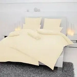 Janine Mako-Soft-Seersucker Bettw&auml;sche Piano 155x220 cm + 80x80 cm | creme - beige