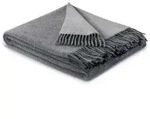Biederlack Plaid Warm Shades, 80% Wolle, 20% Kaschmir 130x170 cm | grau-silber - grau