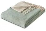 Biederlack Plaid Warm Shades, 80% Wolle, 20% Kaschmir 130x170 cm | salvia-creme -