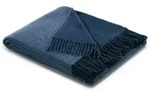 Biederlack Plaid Warm Shades, 80% Wolle, 20% Kaschmir 150x200 cm | jeans-marine -
