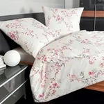 Janine Feinbiber Bettw&auml;sche Davos 65036 granatrose 135x200 cm + 80x80 cm -