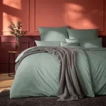 Estella Mako Interlock Jersey Bettw&auml;sche Uni Takoma 155x220 cm + 80x80 cm | mint -