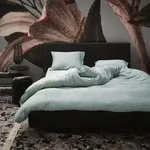 Essenza Mako-Satin Bettw&auml;sche Minte 135x200 cm + 80x80 cm | dusty-green - gr&uuml;n