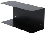 Wandregal Fleur aus Metall, modern und pulverbeschichtet, Schwarz, 50 cm breit