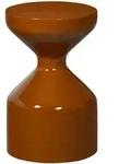 Beistelltisch Floyd aus Metall, Retro Chic Design, braun lackiert, rund, pflegeleicht