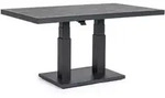 Esstisch Truman Keramik Aluminium, modern h&ouml;henverstellbar, anthrazit, f&uuml;r 4&ndash;6