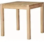 Gartenesstisch Samoa aus Teakholz, quadratisch, modern, natur braun, 75 x 75 cm