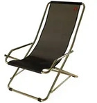 Gartensessel Dondolina aus Aluminium, modern und wetterfest, Schwarz, mit