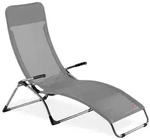 Gartenliege Samba aus Aluminium, modernes Design, wetterfest und leicht, grau,
