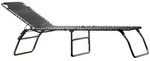 Gartenliege Amigo XXL aus Aluminium, modern und wetterfest, Schwarz, 3-fach