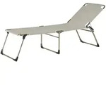 Gartenliege Amigo 40+ von Fiam, aus Aluminium und Textilene, modern, taupe, 3-fach