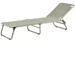 Gartenliege Amigo aus Aluminium, 3-fach verstellbar, modernes Design, taupe, leicht