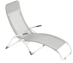 Gartenliege Samba aus Aluminium, modernes Design, silbergrau, wetterfest und...