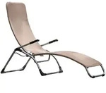 Gartenliege Samba aus Aluminium, modernes Design f&uuml;r Outdoor, taupe, verstellbare