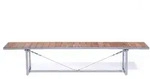 Gartenbank Jever aus massivem Teak, modern-massiv, natur, 220 cm, Outdoor,