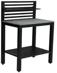 Outdoor K&uuml;che Bellac von Brafab aus Aluminium und Stein, modern, schwarz,