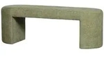 Bank Jacob aus Chenille-Stoff, modernes Design, Olive, gepolstert f&uuml;r 1&ndash;2 Personen