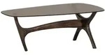 Couchtisch Flash aus Mango-Holz, Retro Chic Design, Braun Walnuss, organische...