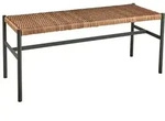 Gartenbank DK 106 cm von Brafab aus Aluminium und Kunstrattan, modern, Nordic Green,