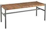 Gartenbank DK 106 cm von Brafab aus Aluminium und Kunstrattan, modern, hellgr&uuml;n,