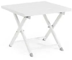 Gartenbeistelltisch Taylor aus Aluminium, modern, klappbar, wei&szlig;, rechteckig,