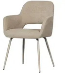 Esszimmerstuhl Jenny aus Webstoff, modernes Design, Natur, gepolstert,...