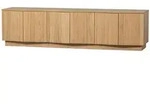 TV Board Zuma aus Eichenholzfurnier, skandinavischer Stil, 200 cm, natur, mit
