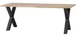 Esstisch Tablo Eiche, X-Gestell aus Metall, modern rechteckig, natur, 220 cm,...