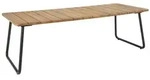 Gartenesstisch Nolli aus Teakholz, modern mit Aluminiumgestell, natur, 225x90 cm,