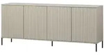 Sideboard Gravure aus Kiefernholz, modernes Design, hellgrau Dust,