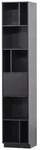 Regal Finca aus Kiefernholz, modern, schwarz, 40 cm breit, mit push-to-open T&uuml;r