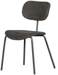 Esszimmerstuhl Link aus Stoff, modernes Design, Dunkelgrau, weich gepolstert,