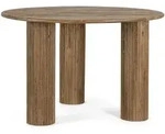 Esstisch Dacca aus Mangoholz, modern rundes Design, braun, &Oslash; 120 cm, f&uuml;r 4&ndash;6