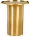 Beistelltisch Kalpita aus Stahl, rundes Design, modern, goldfarben, f&uuml;r dein