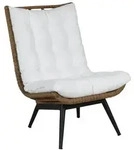Gartensessel Covelo von Brafab aus Rattan und Aluminium, modern skandinavisch,...