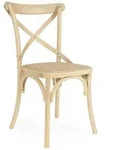 Stuhl Cross aus Ulmenholz und Rattan, klassischer Stil, naturfarben, langlebig...