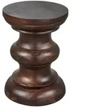 Beistelltisch Jonah aus recyceltem Mangoholz, modern rund, dunkelbraun, &Oslash; 30 cm