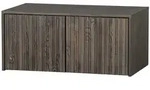 Lowboard New Gravure aus Eschenholz, skandinavischer Stil, Espresso braun, 88 cm