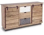 Sideboard Tudor aus Mangoholz, skandinavischer Stil, natur, 150 cm, mit...